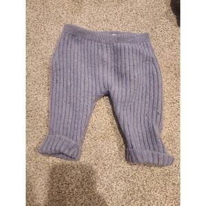 Gigi Knitwear Baby Blue 100% Merino Wool Ribbed Confetti Knit Pants Bulgaria